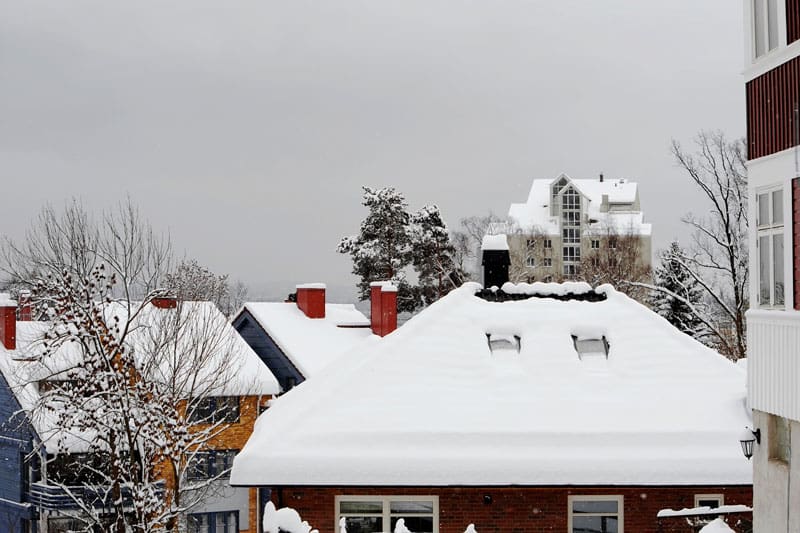 tak-i-grenland-som-taler-sno Tak i Grenland som har fått takfornying og tåler tung snø